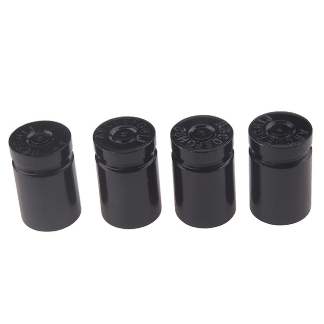 4psc Bullet Shell Universal Car Wheel Tire Valve Caps,Rim Tire Stem Covers,Aluminum Alloy Car Styling Parts Accessories