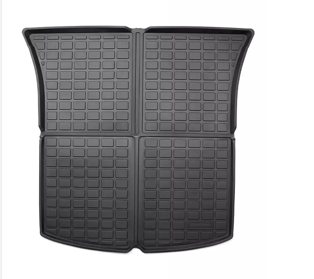 Full sets plain TPE rubber trunk frank mat for Model Y Tesla Model 3 2021-2022 2018-2020 cargo liners cargo tray car boot mats