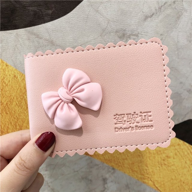 Cute Creative Personalized Driver's License Leather Case Ultra-thin Ladies Wallet Credit Card Holder ID Card Bag Birthday Gift