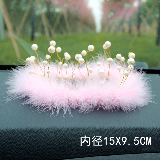 High-grade pearl feather car anti-slip mat dashboard mat perfume seat cushion mobile phone storage mat interior accessories