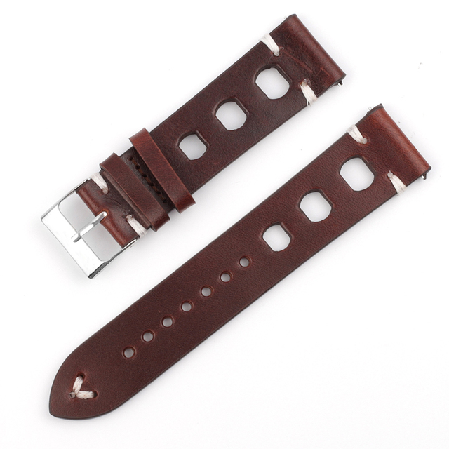 Handmade Vintage Leather Strap Watch Band Watch Accessories Bracelet 18mm20mm 22mm 24mm Red Black Brown Watchband