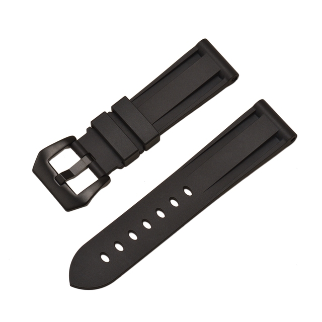 HQ Silicone Strap 20 22 24 26mm Camouflage Watch Band Silicone Rubber Watchband Replacement for PAM Strap and Steel Buckle