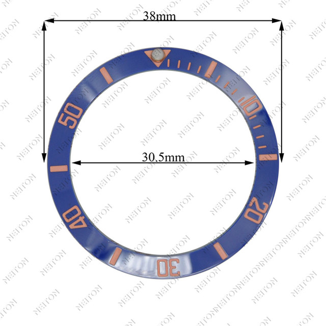 NEITON 38 مللي متر السيراميك الحافة GMT و الغوص ساعة إدراج ل 40 مللي متر ساعة رجالي الساعات استبدال اكسسوارات ساعة ساعة بميناء بسيط الحافة Ins