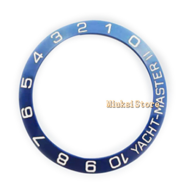 38mm/42mm Watch Bezel Yacht-Master II Sub Blue Ceramic Watch Bezel Replacement Part Accessories