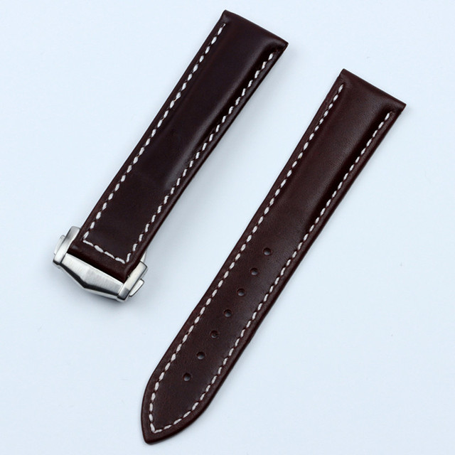 20mm Genuine Cow Leather Watch Band for Omega Watch Band Seamaster 300 De Ville AT150 Aqua Terra 150 Watchband Deploying Buckle Tool