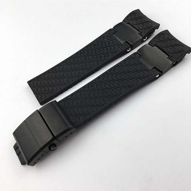 High quality rubber silicone watch band, two styles of design, foldable clasp, suitable for Ulysse Nardin watch, 22mm, 25mm