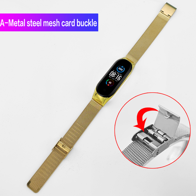 Metal Bracelet for Mi Band 2 3 4 5 6 NFC Stainless Steel Replacement Strap for Xiaomi Mi Band 5 Band4 Strap Miband 5 Accessories