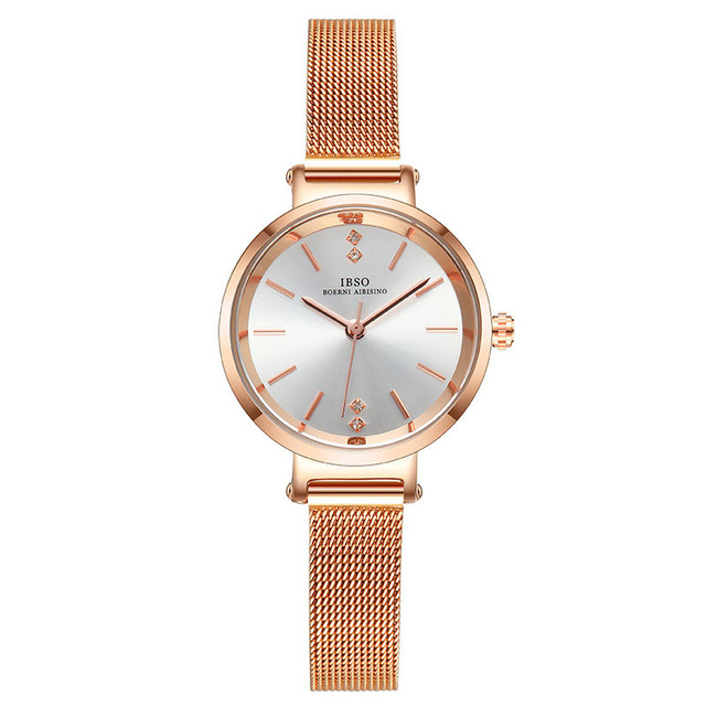 IBSO 8mm Ultra Thin Wristwatches Women Watches Luxury Female Fashion Watch Montre Femme 2022 Ladies Quartz Watch Relogio Feminino