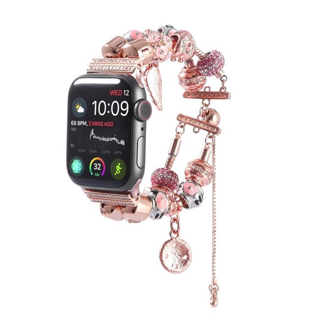 DIY Diamond Strap for Apple Watch 7 45mm 41mm Metal Charm Bracelet Band for iWatch Series 6 5 4 3 SE 44mm 42mm 40mm 42mm Korea