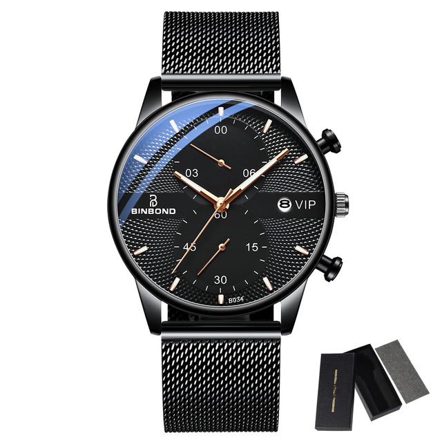 2022 New Fashion Mens Watches Luxury Brand Quartz Watch Men Mesh Steel Waterproof Ultra-thin Wristwatch for Men Sport Clock