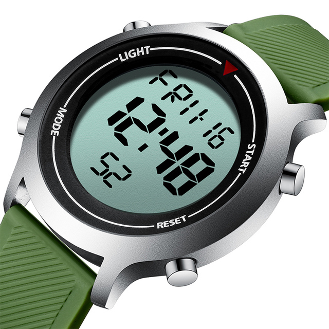 Men Alloy Watch New Digital Watch Erkek Kol Saati Waterproof Silicone Wrist Watch Dropship