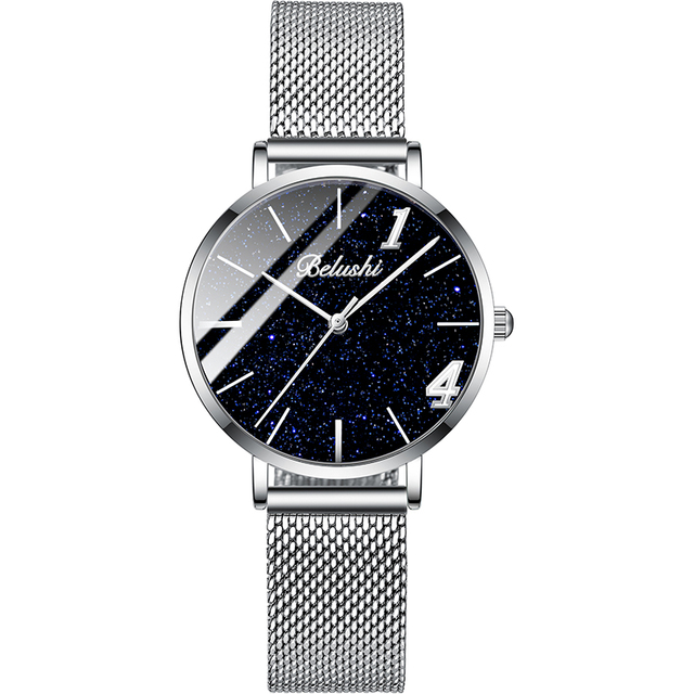 Men's quartz rose gold black stainless steel luxury fashion simple wrist watch