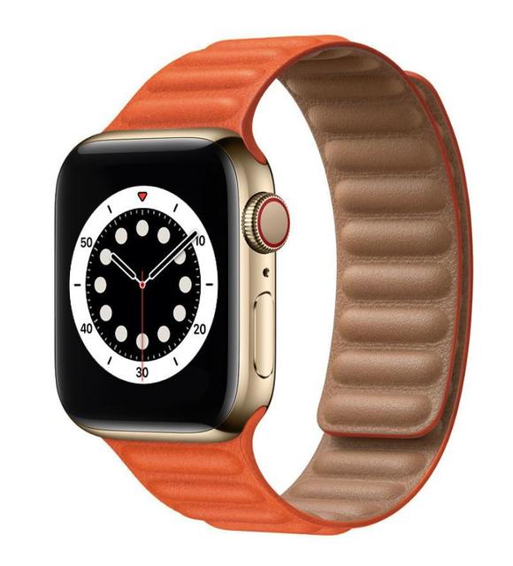 Genuine Leather Strap for Apple Watch SE 7 6 5 4 Band Magnetic Loop Wirstband 38mm 40mm 41mm 42mm 44mm 45mm Women Men Bracelet