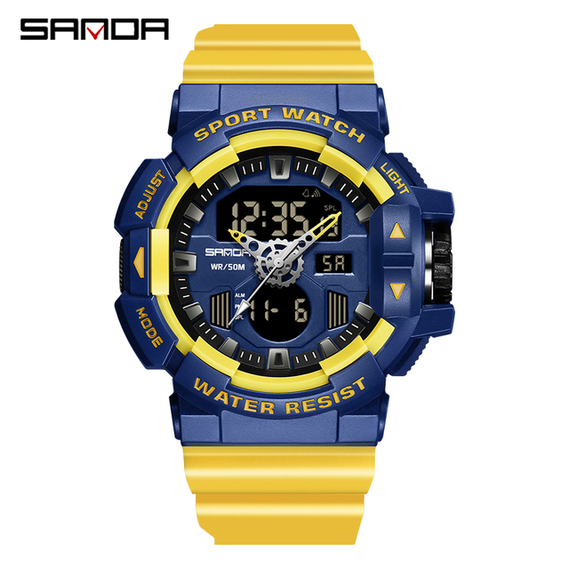 SANDA - Men's Sports Watches, Quartz, Military, Water Resistant, S-Shock, Male