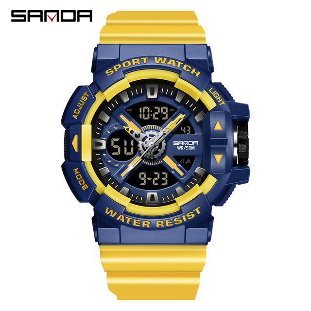 SANDA Military Men Watches Luxury Brand Waterproof Sports Wristwatch Fashion Quartz Watch Male Clock relogio masculino