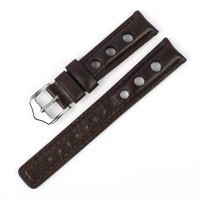 Leather Watchband Lychee Style Watch Strap 18mm 20mm 22mm 24mm Metal Buckle Lock Replacement Women Men Watch Band