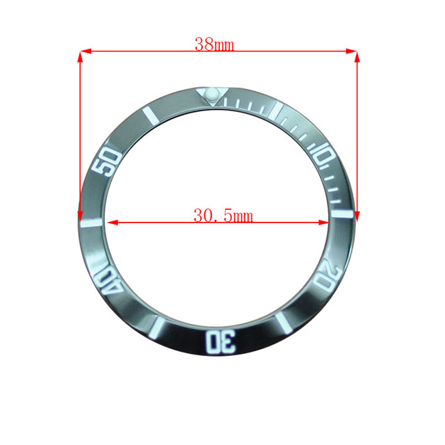 38mm ceramic bezel GMT and diving watch insert for 40mm men's watch watches replacement watch accessories simple dial watch bezel insert