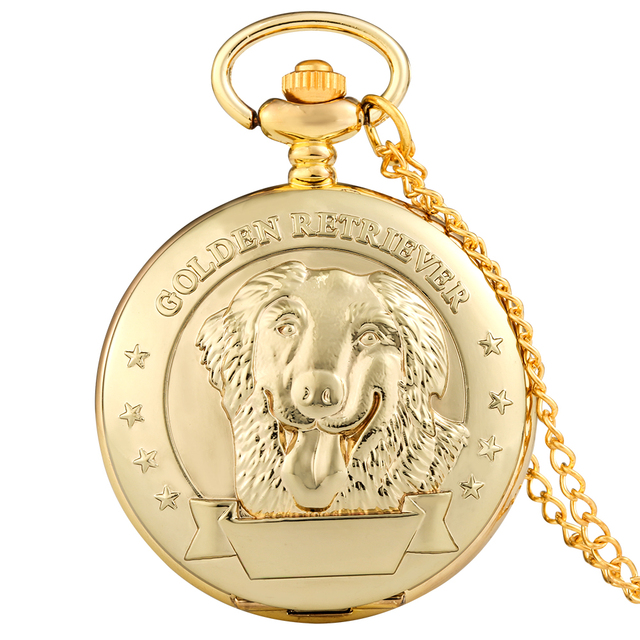 2022 New Men Women Advanced Sense Gold Fashion Chain Pocket Watch Cat Dog Chain Pug Pattern Quartz Movement Watches