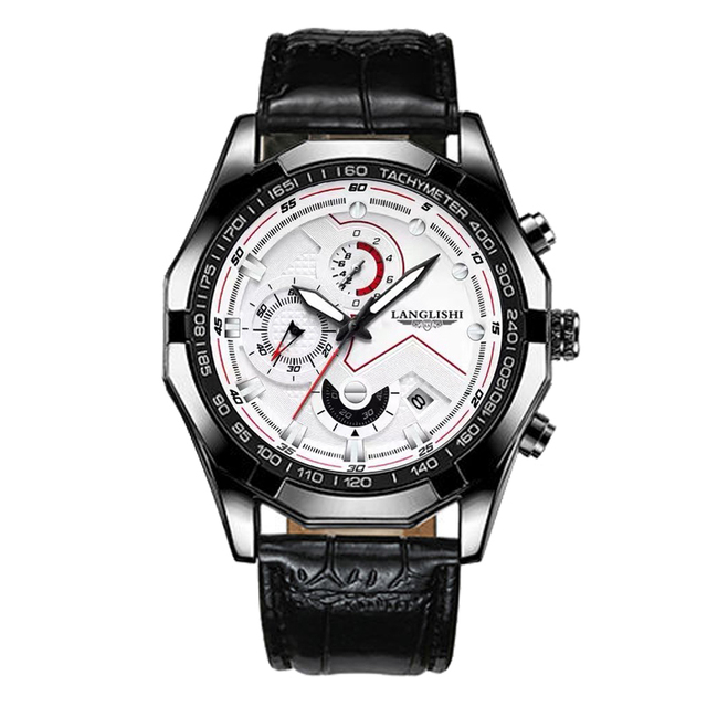 LANGLISHI - Men's Sport Watch, Large Dial, Quartz, Water Resistant, Luxury, 2021