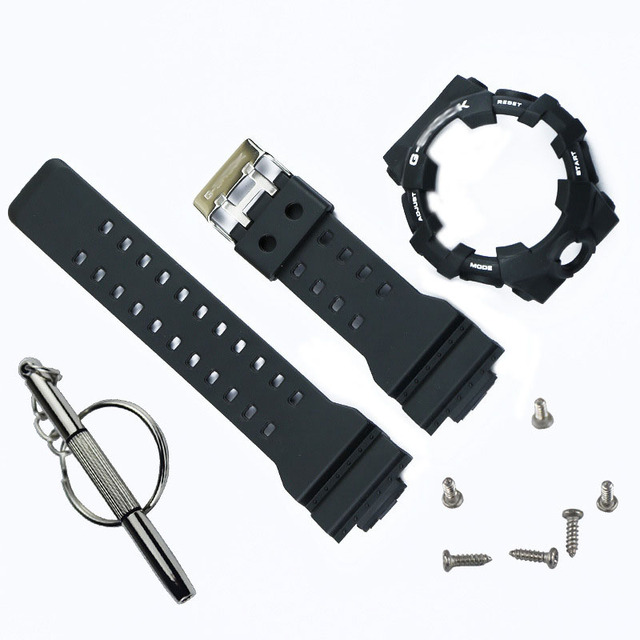 Watch accessories for Casio gshock strap GA-700 710 735 5413 5522 resin watch strap case silicone watchband men watch strap