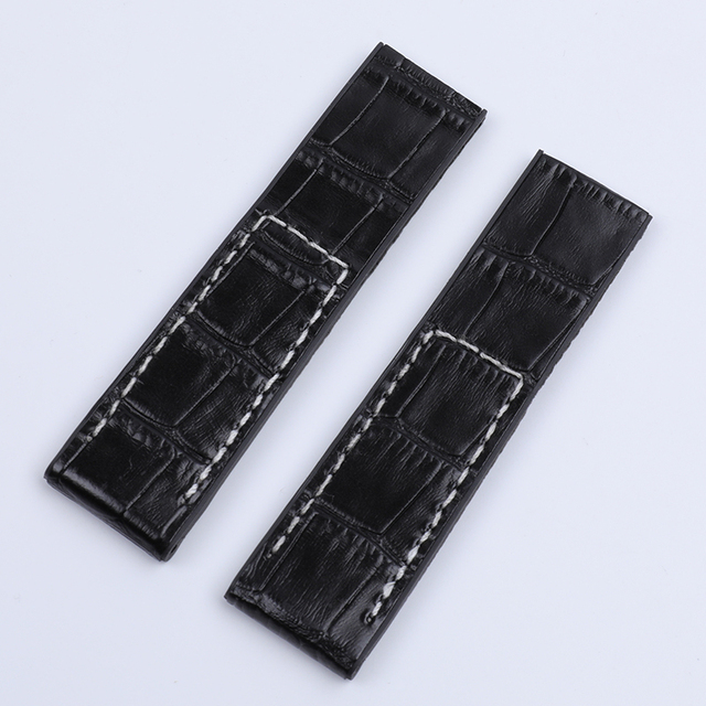 Nylon Watch Band Genuine Leather Watchband for Breitling Strap for Bentley World Avenger/Bentley 22mm 24mm Folding Buckle