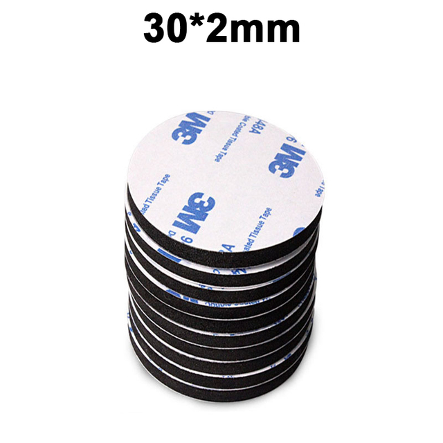 10-100pcs Strong Panel Mounting Tape Double Sided Self Adhesive EVA Foam Sticky Black White Multi Size Include Round Box