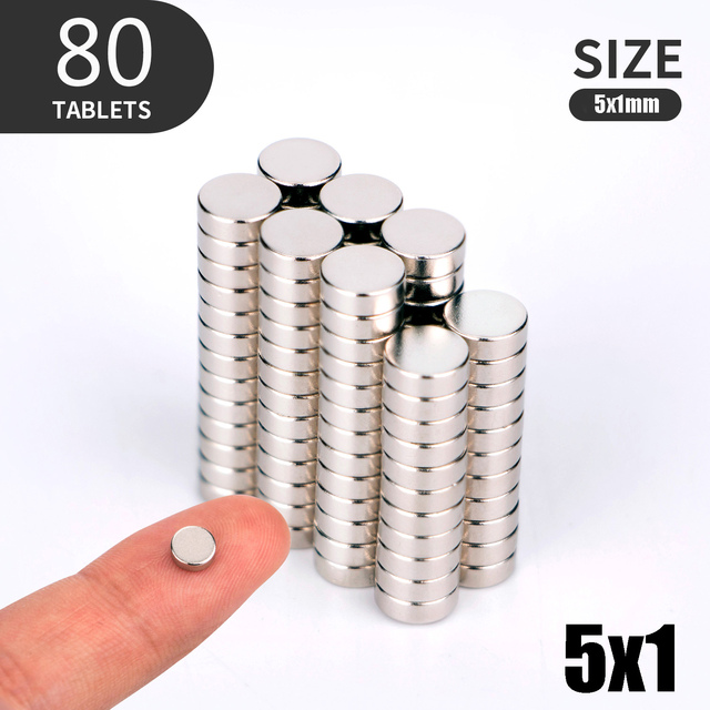 20 40 80pcs/lot 6x2 5x1 5x1.5 5x2mm Hot Magnet Small Round Strong Magnet Rare Earth Neodymium Magnet