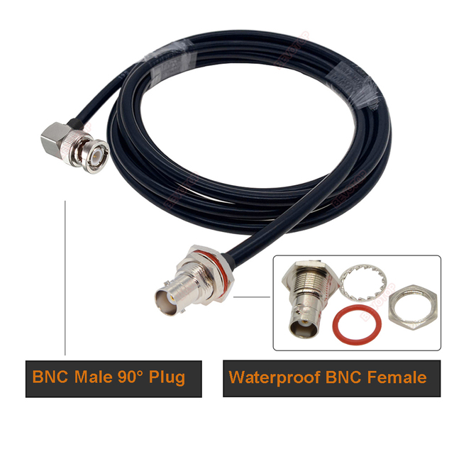 RG223 Coaxial BNC Male to BNC Male Plug RF Cable 50 Ohm Crimp Connector Dual BNC Plug Male Pin Wire Cord 0.5m 1m 2m 5m 10m 20m