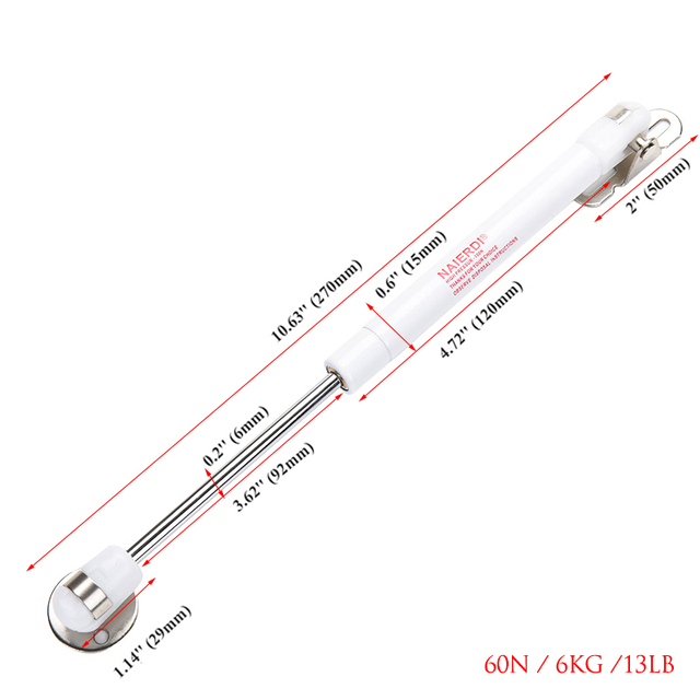 NAIERDI-Brass Door Lift, Hydraulic Gas Support, Cabinet Door Hinge, Kitchen Cabinet Door, 6kg/10kg/15kg