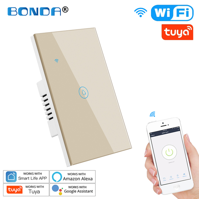 WiFi Smart Switch Water Heater Tuya EU/UK/US/Brazil Standard Luxury Glass Voice Control Touch Alexa Smart Google Home Switches