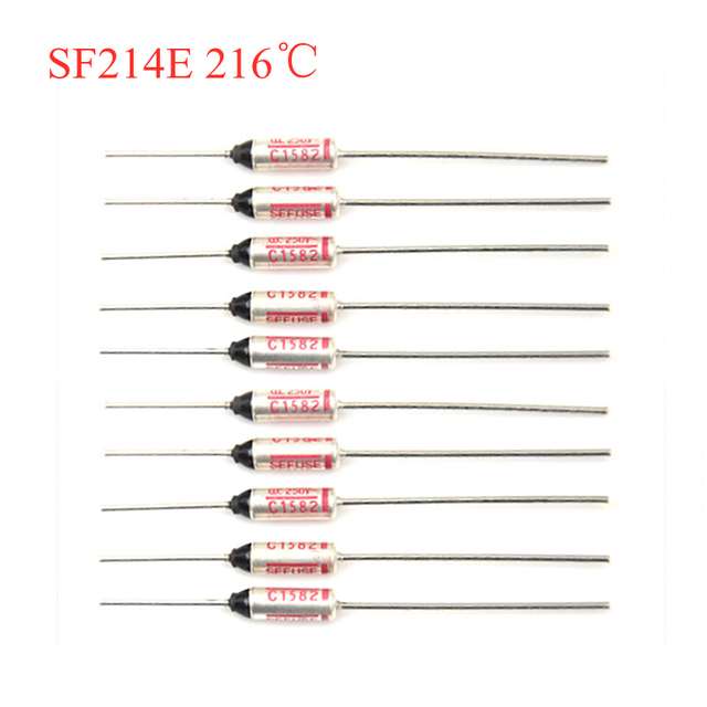 10pcs/lot NEC 250V 10A SF119E/SF129E/SF139E/SF188E Thermal Fuse Thermal Cutout 121/133/142/192/240℃ Fuse Temperature