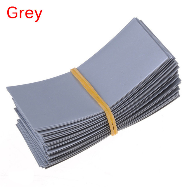 PVC Li-ion Heat Shrink Tubing, 100pcs, 18650 Battery Case, Pre-cut 72 x 18.5mm, Battery Cover