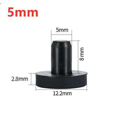 Black White Silicone Rubber Hole Plugs 2.7mm-14mm T Taipei Round Solid Hole Caps High Temperature Seal Stopper Dust Plug