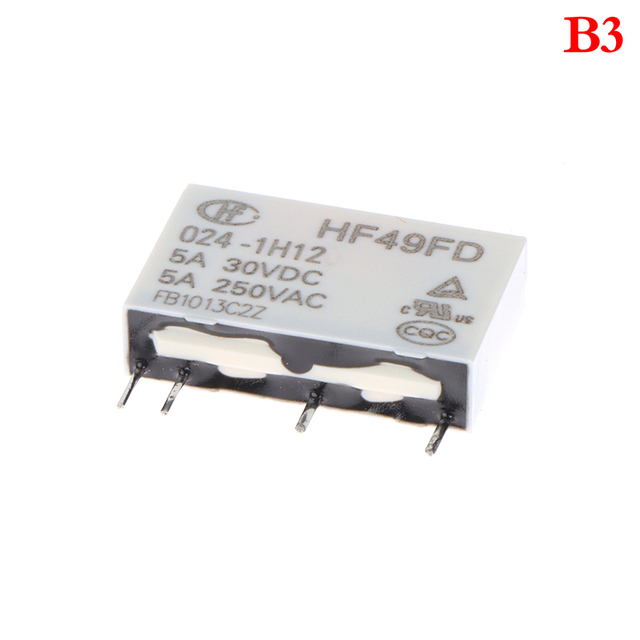 General Purpose Voltage Relay HF49FD-005-1H12 005-1H12 HF49FD DC5V 1H12 4PIN 5A 20x5x12.5mm