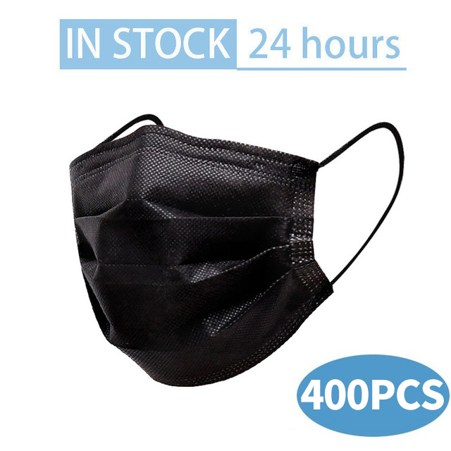 10-600pcs Disposable Fabric Face Mask Anti-pollution Particulate 3 Layers Nonwoven Filter Adult Face Mouth Mask