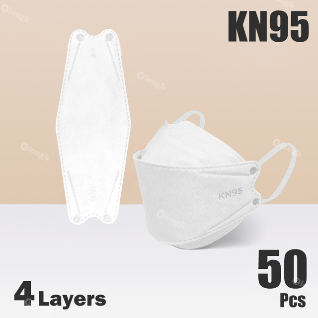 Fish Mask FFP2 4 Layer KN95 Face Masks FFP2 Mascarillas FPP2 Europe Approved ffp2fan Morandi Color Adult FFP Mask 2 10-100pcs