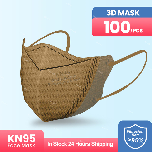 Elough Mask FFP2 CE Certificated 3D Protective Kn95 Face Mask Dust-proof PM2.5 Respirator Filtration Respirator KN 95 Mask