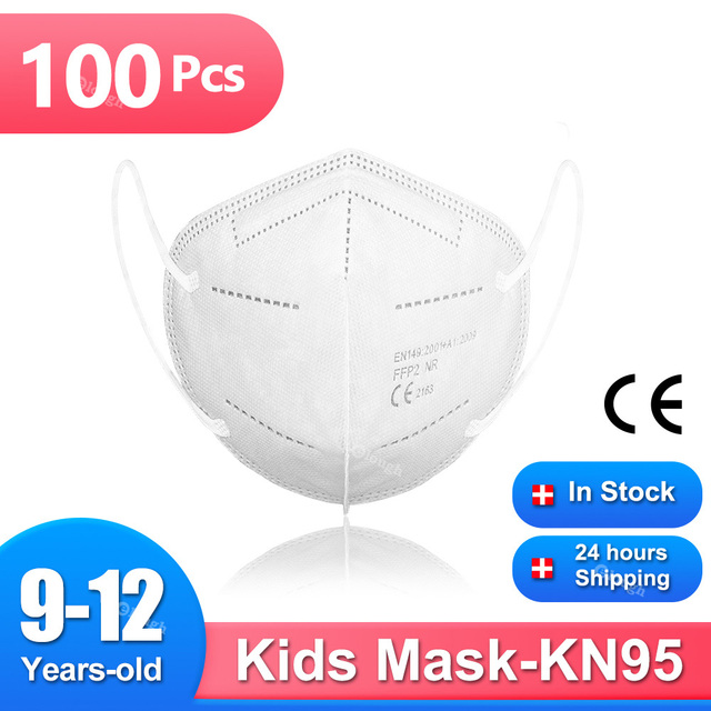 KN95 Mask Mascarillas fpp2 niños 9 a 12 años Respirator Protective CE ffp2 Mask Kids Face Mask Masken ffp 2 approved