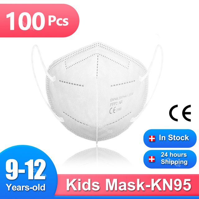9-12 Years Children FFP2 Masks 5 Layers Mascarilla KN95 Infantil FFP2mask Niños Mascarillas FPP2 Homologada Kids Mask FP2