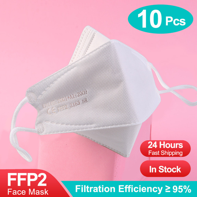 قناع الوجه الأسود FFP2 Mascarillas KN95 أقنعة FPP2 ملونة قابلة لإعادة الاستخدام قناع الفم المعتمدة FFP2 أقنعة الجهاز التنفسي ffp2fan ffp3