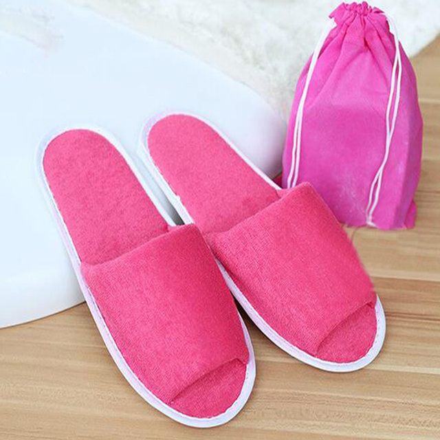 Men Cotton Travel Slippers Unisex Simple Travel Shoes Ideal for Hotels and Spa Portable Disposable Home Use 2020