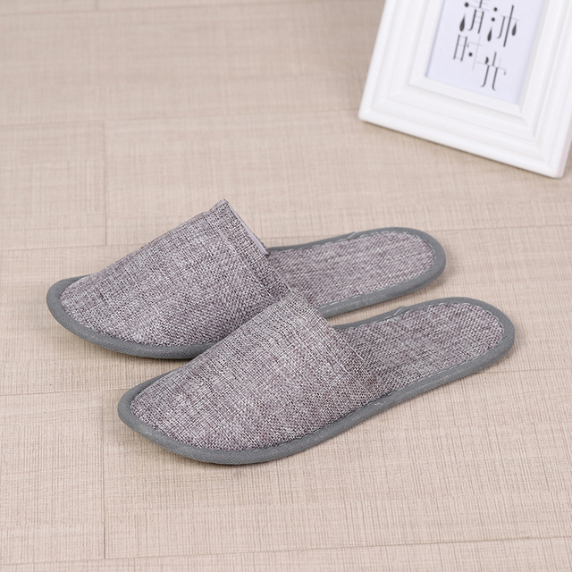 1 Pair Hemp Slippers Simple Men Women Hotel Travel Spa Portable Folding House Disposable Home Guest Indoor Slippers Plus Size