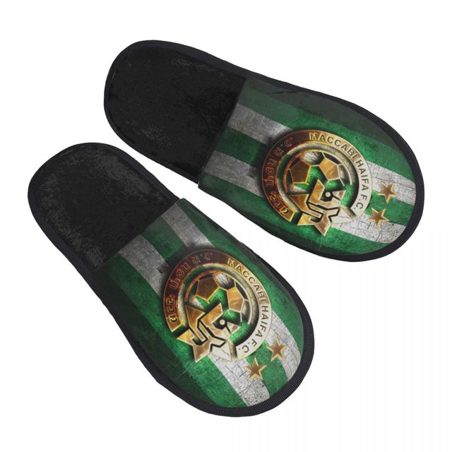 Maccabi Haifa Fc Women and Men Fluffy Slipper Soft Plush Warm Home Shoes Anti-slip Cozy Plush