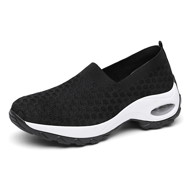 Ladies Breathable Lazy Shoes Comfortable Air Cushion Shock Absorbing Sneaker Outdoor Casual Shoes