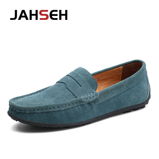 Brand Spring Summer Moccasins Men Shoes High Quality Genuine Leather Shoes Men Flats Lightweight Driving Shoes Size 38~47