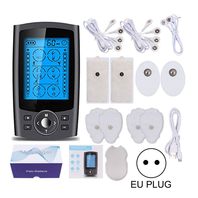 Tens Unit 24 Modes 20 Intensity Electrical Stimulation Massager Muscle EMS Therapy Pain Relief Adjustable Lightweight LCD Display