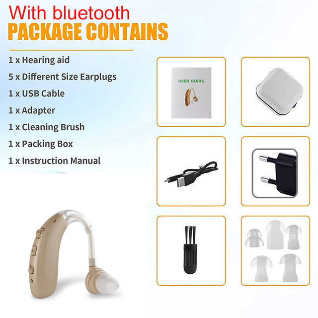 Bluetooth Hearing Aid Deaf Speaker Audio USB Hearing Aid Elderly Deaf Small Rechargeable Tone Adjustable Call