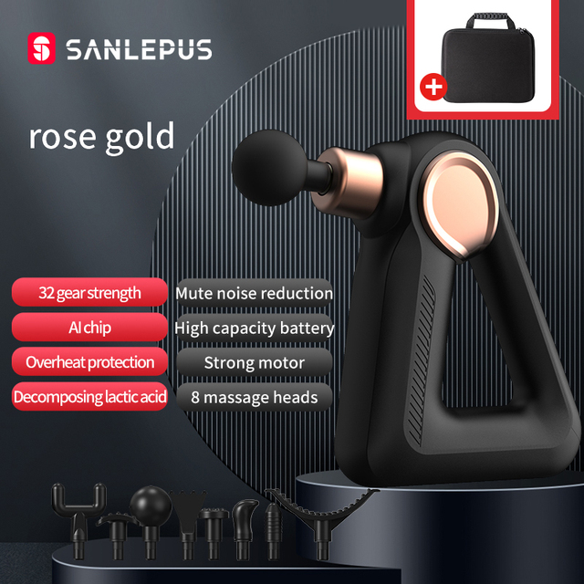 SANLEPUS 32 Levels Massage Gun LCD Display Electric Massager Deep Tissue Muscle Neck Body Back Relax Fitness Pain Relief