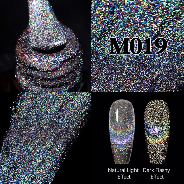 UR SUGAR 7.5ml Cat Reflective Magnetic Nail Gel Polish Rainbow Gel Shine Laser Gel Soak Off UV Varnish LED Nail Art Design