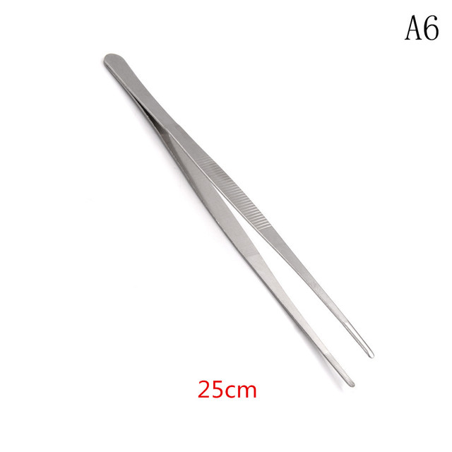 1pc Tweezers 12.5cm/14cm/16cm/18cm/20cm/25cm/30cm Stainless Steel Medical Dental Precision Long Straight Forceps Forceps